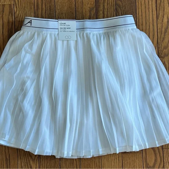 CALIA by Carrie Underwood White Mesh Pleated Tennis or Pickleball Skirt XS - Picture 3 of 8